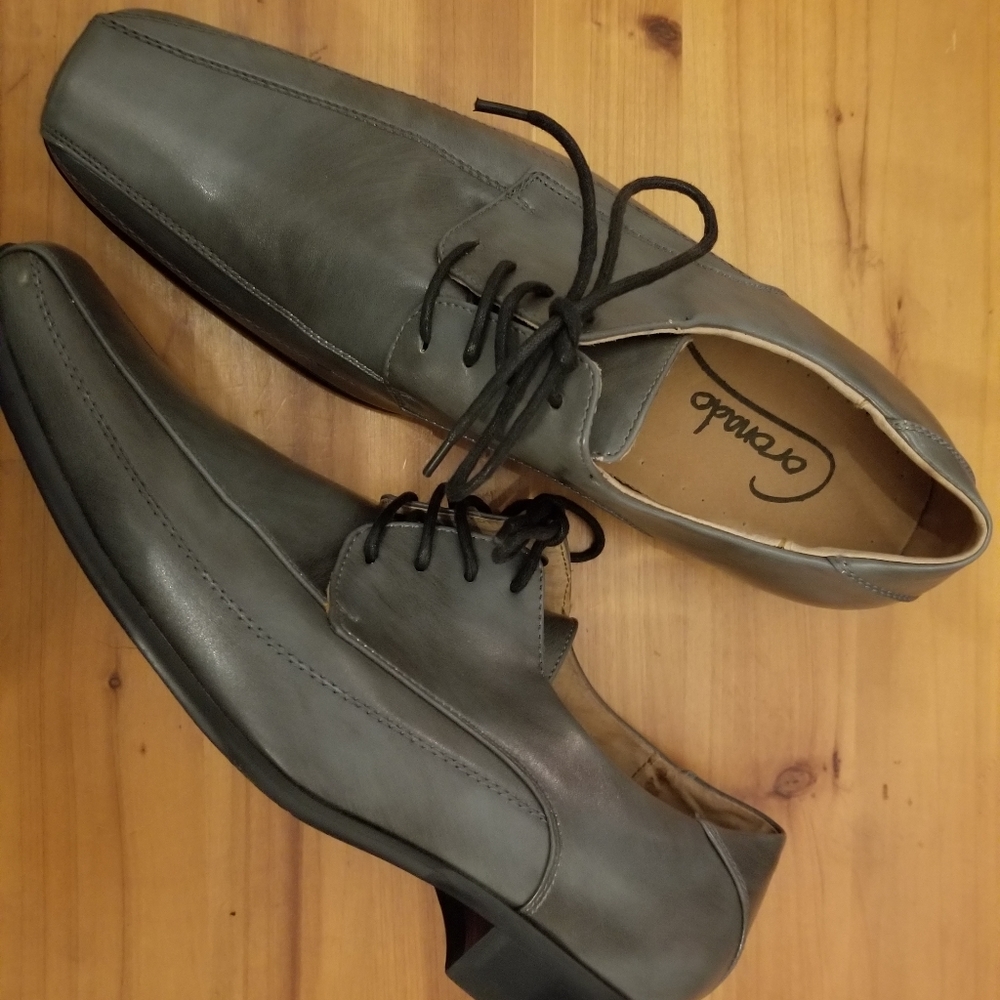 Cornado Mens Dress Shoes Dark Grey Size 7.5